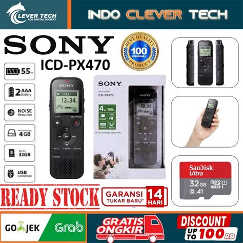 Jual Sony ICD PX470 Digital Voice Recorder Alat Perekam Suara PX470