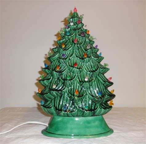 RARE Vintage FLAT 14 Tabletop Ceramic Christmas Tree Etsy Ceramic