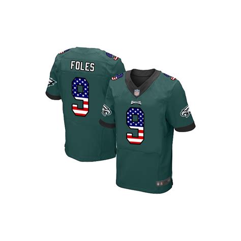 Elite Men's Nick Foles Midnight Green Home Jersey - #9 Football ...