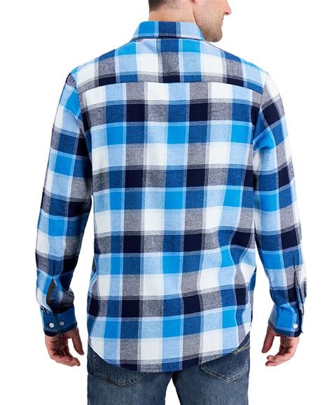 Club Room Mens Regular Fit Plaid Flannel Shirt Created For Macys