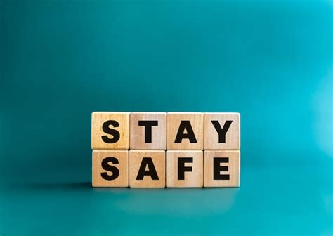 Premium Photo | Stay safe concept word stay safe on wooden cube block ...