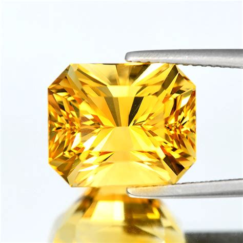 Flawless 11.20Ct Citrine unique cut Precision Exquisite Cut Gemstone$$1120