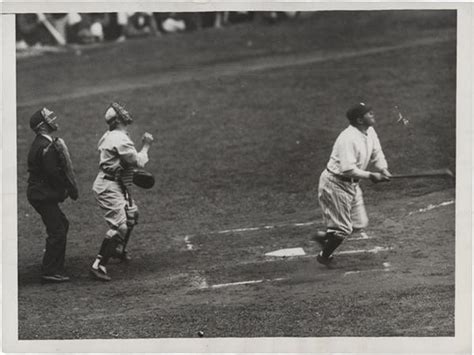 Babe Ruth Hits A Home Run Wire Photo 1930