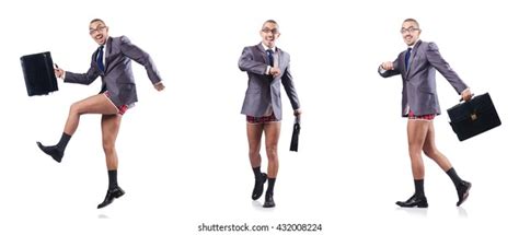 Composite Photo Naked Businessman On White Stock Photo Shutterstock