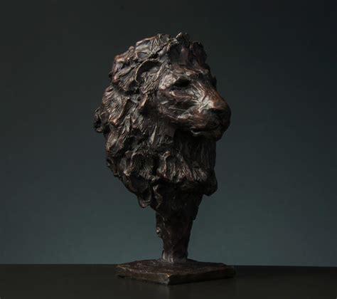 Bronze Lion Head Sculpture, South Africa