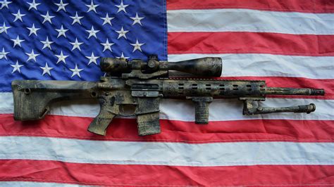 Weapons Ar15 4k Assault Rifle Spr Flag Hd Wallpaper