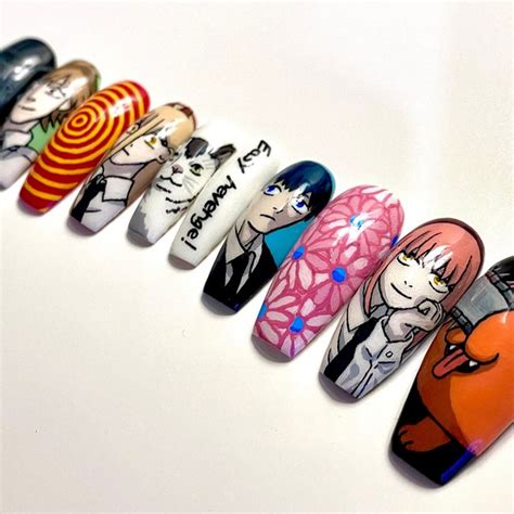 Anime Nails Etsy