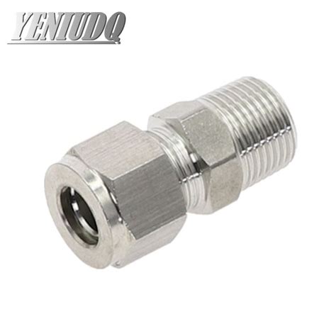 [hot W] Ss 304 Stainless Steel Double Ferrule Compression Connector 6mm 8mm 10mm 12mm Tube To 1