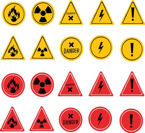 free vector Set of chemical safety alert 27618649 Vector Art at Vecteezy