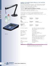 BOECO Bench Top PH Meter BT 700 Pdf BOECO PH ORP TEMP BENCH TOP METER