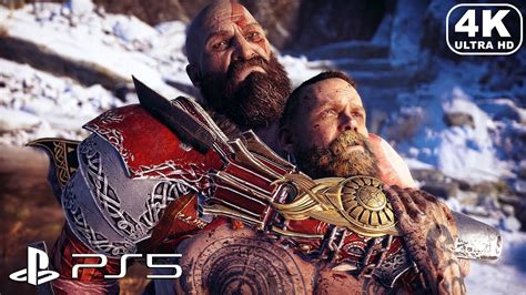 God Of War Ps5 Kratos Saves Freya And Kills Baldur Final Boss Fight 4k Ultra Hd Ps5 Gow