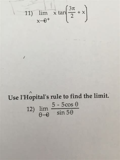 Solved Lim X Rightarrow X Tan Pi X Use Chegg