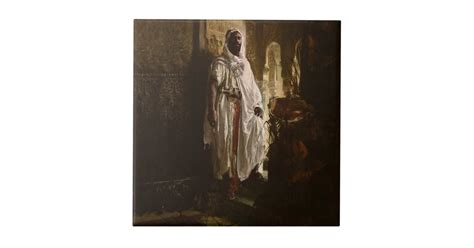 Moorish Chief African Art Painting Portrait Ceramic Tile Zazzle