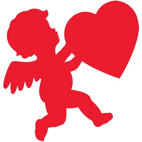 11 In Valentines Day Red Paper Cupid Cutout 17 Pack Valentine