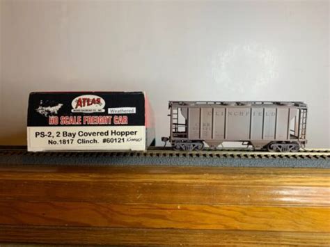 Atlas 1817 Clinchfield Ps 2 Covered Hopper Car 60121 Weathered Ho 1