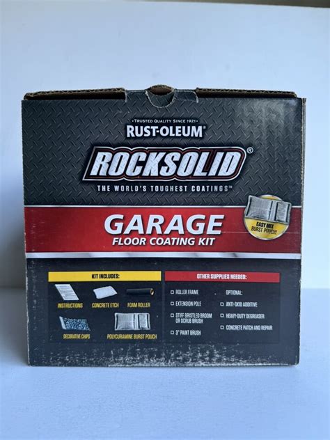 Rust Oleum Rocksolid Polycuramine Garage Floor Coating Gray High Gloss