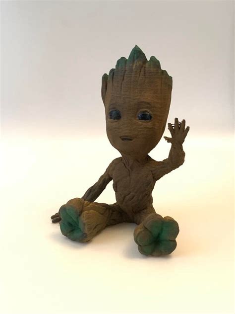 Baby Groot D Printed Collector Model Hand Painted Etsy