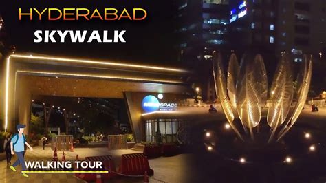 Sky Walk Night View In Hyderabad Mind Space Gachibowli Youtube