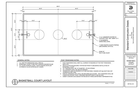 First Basketball Court Layout