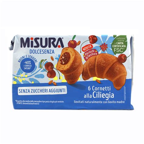 Merendine Cornetti Alla Ciliegia Misura Dolcesenza X 6 Gr 298