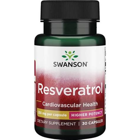 Resveratrol 250 Mg 30 Capsules Swanson Ultra