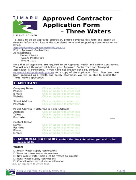 Enlistment Of Contractors Standing Security Deposit Doc Template