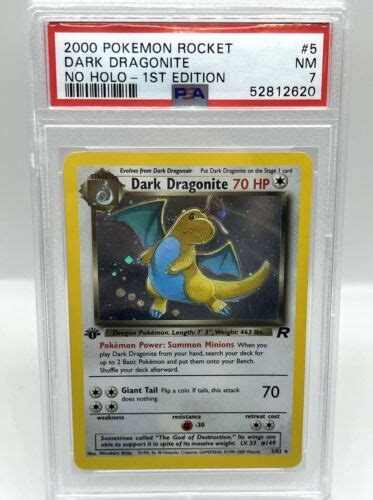 Dark Dragonite Team Rocket St Ed Holo Rare Vintage Pokemon Card