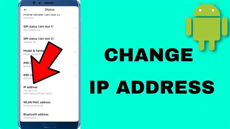 How To Change Ip Address On Android Ip Address Youtube