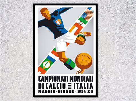 Italy 1934 Poster FIFA World Cup Poster Copa Do Mundo - Etsy