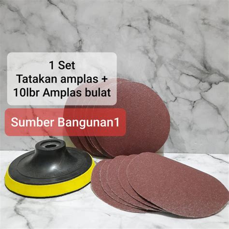 Jual Tatakan Amplas 10 Amplas Bulat Velcro Gurinda Mesin Gerinda