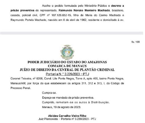 Notícias Justiça do Amazonas decreta as prisões preventivas do