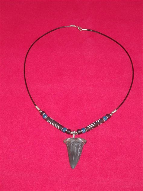 Island Gifts – Megladon Shark Tooth Necklace 1 3/4″