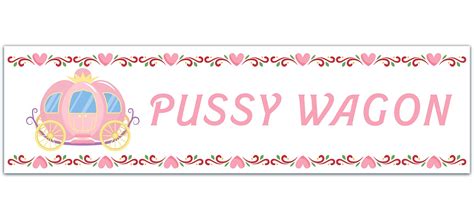 Amazon Pussy Wagon Waterproof Bumper Sticker Or Magnet Telephone