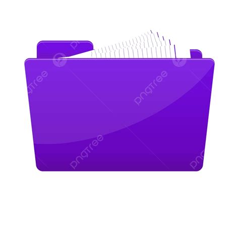 Purple File Folder With Paper Bright Blue Document Vector Bright Blue