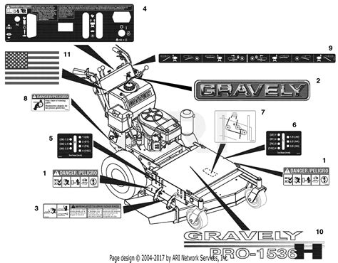 Gravely 988113 000101 001999 Recoil 44 Fixed Mower Deck Parts