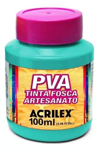 Pva Tinta Fosca Ml Para Artesanato Acrilex Cores Cor Turquesa