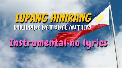 Pambansang Awit Ng Pilipinas Lupang Hinirang Minus One No