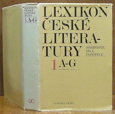 Kniha Lexikon Esk Literatury A G Antikvari T Bene