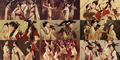 Wuxia Opera Theatre In The Style Of Studio Ghibli Stable