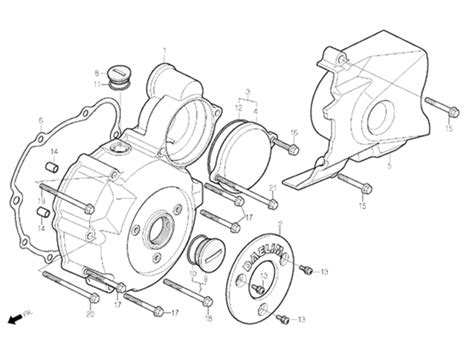 Tapa Encendido De Motor Daelim Roadwin 125R VJF 2007 2016