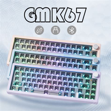 GMK Keyboard Kit Hot Swappable Bluetooth G Wireless RGB Customized Barebone For Gaming