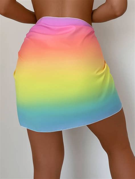 Shein Swim Vcay Ombre Knot Side Cover Up Skirt Shein Usa