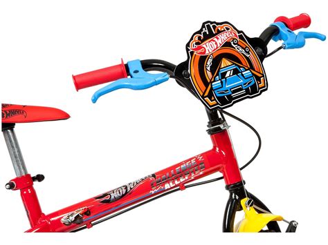 Bicicleta Infantil Aro 16 Caloi Hot Wheels 1 Marcha Rodinhas