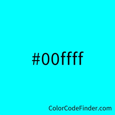 Aqua Color Code is #00ffff