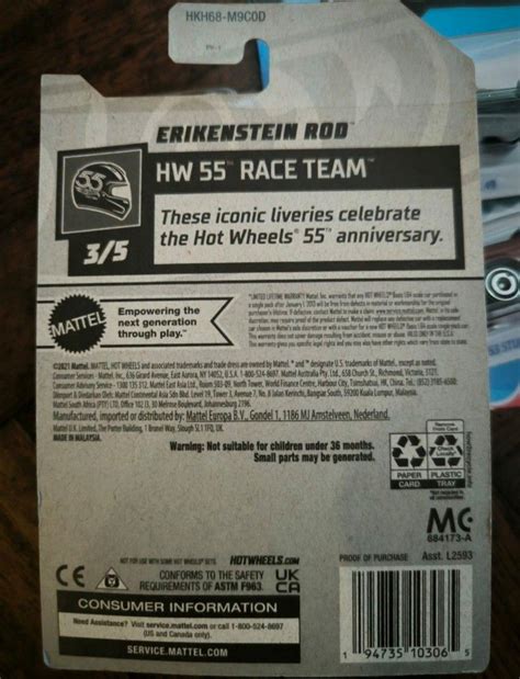 New Erikenstein Rod Th Hw Race Team Hwrt Set Factory Sealed Hot Wheels Hotwheels Truck