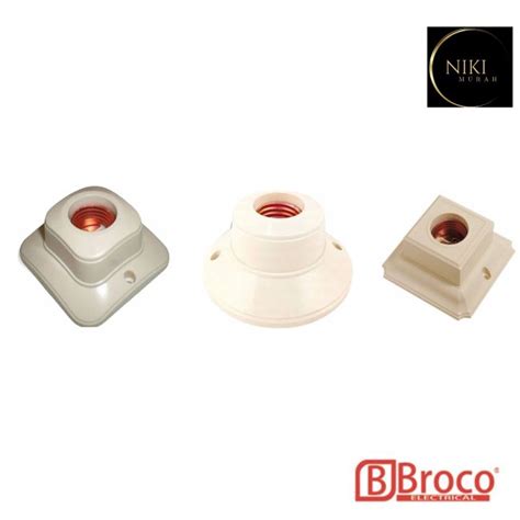 Broco Fitting Plafon Oval Bulat Dan Segi Cream Lazada Indonesia