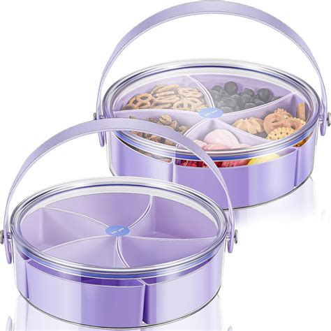 Amazon Tioncy 2 Pcs Divided Serving Tray With Lid And Handle