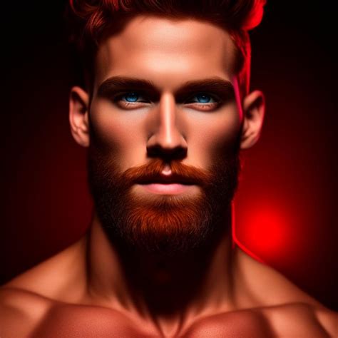 Best Yak190 Young Tall Handsome Muscular Man Red Eyes Red Skin Red