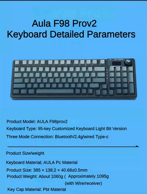 AULA F98Pro V2 Three Mode 2 4G Wireless Bluetooth Wireless Customized Hot Swap Mechanical