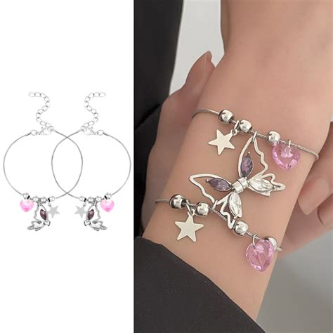 Conjunto De Pulseira De Prata Pingente De Borboleta De Zirc Nio